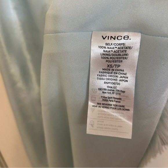 Vince Fray Edge Satin Slipdress in Sea Star Size XS - Picture 9 of 9